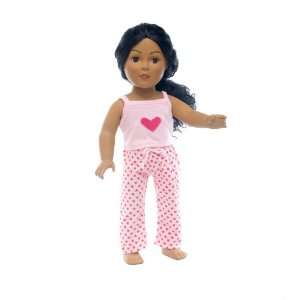 18 Inch Doll Clothes/clothing Fits American Girl Dolls   Tank Heart PJ 