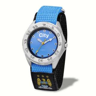   City FC Official Youths Watch Analogue Nylon Velcro Strap Alloy  