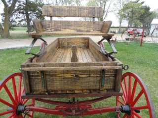 Antique Horse Drawn Wagon Good Usable Spring Buckboard Buggy Training 