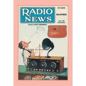  Vintage Art Radio News   02108 x