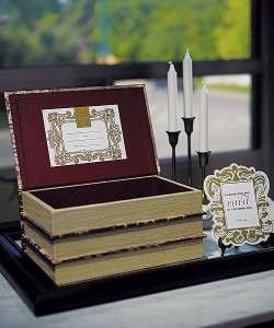 Stacked Antique Book Box Wedding Wishing Well Wedding Card Box Holder 