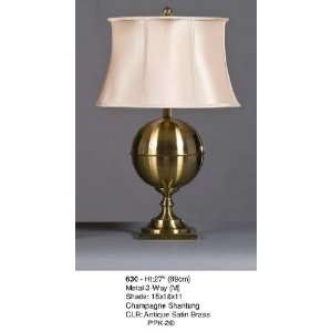  Reflections Antique Satin Brass Table Lamp