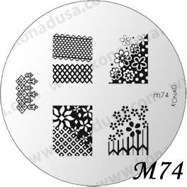 Konad Stamping Nail Nails Design Art Image Plate M74  