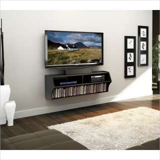   Mounted Home Entertainment Console Black TV Stand 772398222417  