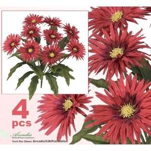   Daisy Artificial Silk Flower Bushes _Orchid Red