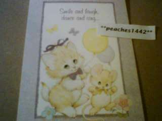 Ruth Morehead Kitty Cat & Mouse Birthday Greeting Card  