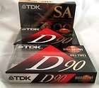 Lot of 3 TDK Blank Cassette Tapes Seal