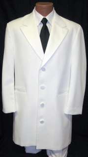 Mens White Avalon 4 Button Peak Tuxedo Jacket All Sizes  