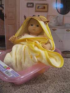 Baby Doll Bath Set Hooded Towel With Tub & Accessories Bitty Baby Pink 