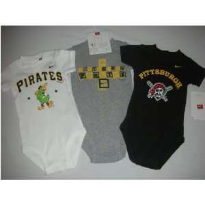  Pittsburgh Pirates Baby Newborn 3 Pack Creeper Set by Nike Baby