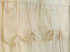 Vintage Cutwork Crochet lace decorated off White large Cotton Curtain 