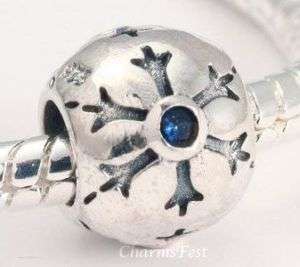 925 Silver Snowflake CZA Bead European Charm Bracelet  