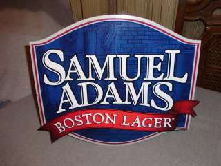   LAGER METAL BEER SIGN CLASSIC BOSTON BEER COMPANY SIGN LARGE  