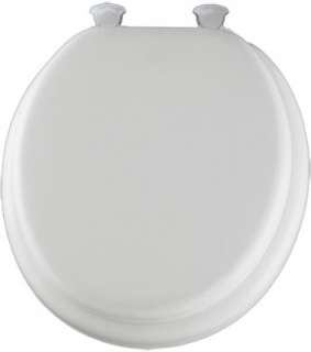 Bemis Mayfair White Round Soft Molded Wood Core Toilet Seat Easy Clean 