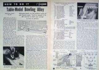   to Build a 5 Wooden TABLE TOP BOWLING ALLEY GAME Article/Plan  