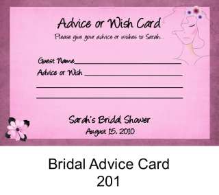 Bridal Wedding Shower Advice Cards  