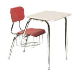  637, Poly Classroom Combo Desk Chair, Bookbasket