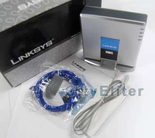 LINKSYS PAP2 NA VOIP Phone Adapter Dual FXS Analog VoIP Gateway 