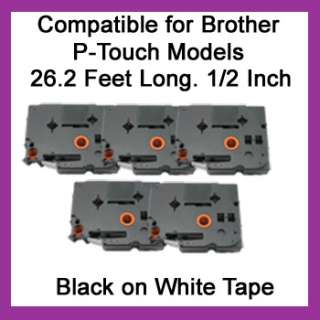 Black on White Label Tape for Brother TZ231 PT1950 PT1960 PT2030AD 