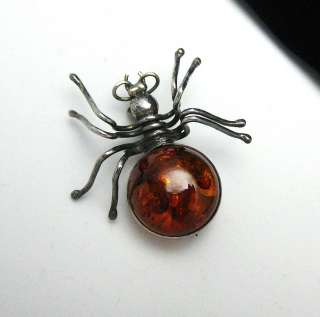   Spider Pin Brooch Sterling Silver Insect Bug 925 Vtg Crawler  