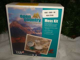 Open Country Camping/Hiking Cookware Non Stick Individual Mess Kit 