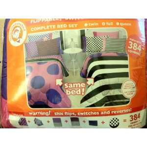  Pink White Black & Purple Teen Girls Full Comforter Sheet6 