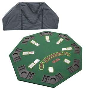 Sided Folding Blackjack / Poker Table Top (48 Inch) Octagon with Cup 