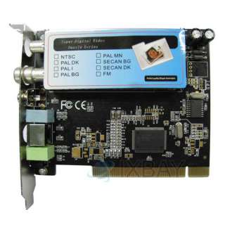 Analog PCI TV + FM Tuner Recorder Video Capture Card Win 7