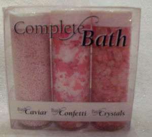 NIP   Complete Bath/Caviar Confetti Crystals Pink  