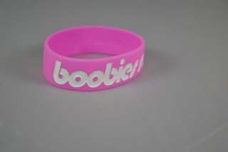Boobies Rule Breast Cancer Silly Band Bracelet Survivor Wholesale 5 