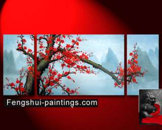 Abstract Art Feng Shui Oil Painting Plum Blossom Flower  