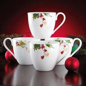 NEW Lenox Winter Song China Cafe Mugs Cups NIB  