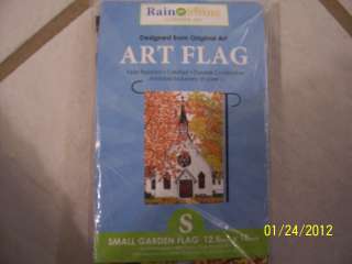 NEW IN PACKAGE* LITTLE WHITE CHURCH SMALL GARDEN FLAG   12.5 in. x 18 