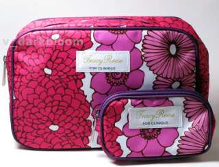 CLINIQUE 2PC SET COSMETIC BAG/ MAKEUP CASE by TRACY REESE NEW   