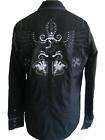 New Mens Club Party Special Occasions Black Shirt M