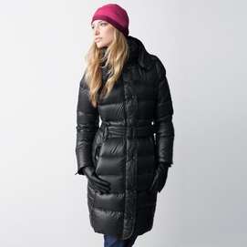   Women Winter Long Down Coat Jacket Parka 16 Large L Black  