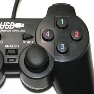 New USB Dual Shock Game Controllers Joypad For PC  