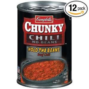 Campbells Chunky Chili No Beans, 15 Ounce Cans (Pack of 12)  