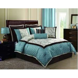 Victoria Classics Alexandria8 Piece King Comforter Set, Blue:  