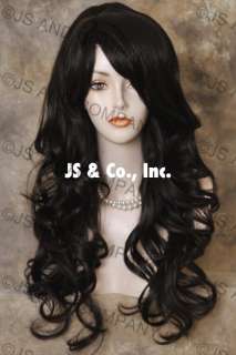 Human Hair Blend Long Wavy ny wig Soft Dark Brown #4  