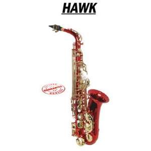  Hawk Colored Student Red Alto Saxophone with Case, WD S416 