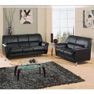  Global Furniture 9103 Black Modern Living Room Set 9103 LR 