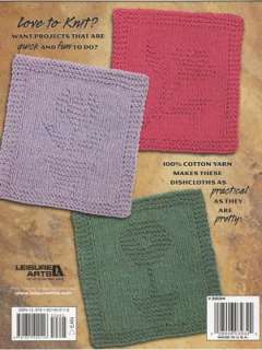 Garden Dishcloths to Knit Knitting Patterns Dishrag Bee Butterfly Rose 