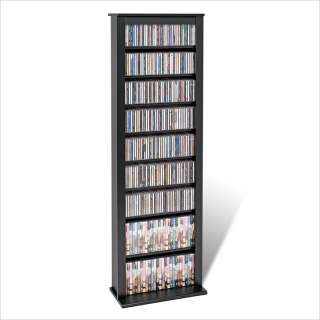 Prepac Slim Barrister CD DVD Media Storage Tower Black 772398221311 