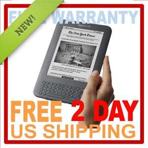 New  Kindle 3 WiFi 6 eBook Reader Spl. Offer Ed  