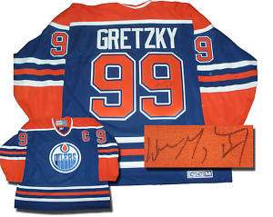 Wayne Gretzky Signed Edmonton Oilers Road Blue Jersey  