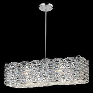  By Zlite Adara Collection Chrome Finish 6 Light Crystal 