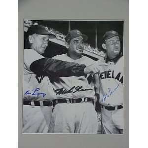 Al Lopez, Mike Garcia & Bob Lemon Cleveland Indians 1950s Autographed 