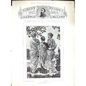 1894 ALBERT MOORE GRAFTON ART LADIES DANCING GIRL MUSIC  