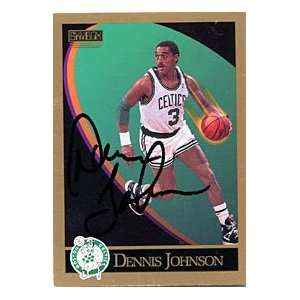 Dennis Johnson Autographed / Signed 1990 Skybox Card (James Spence)